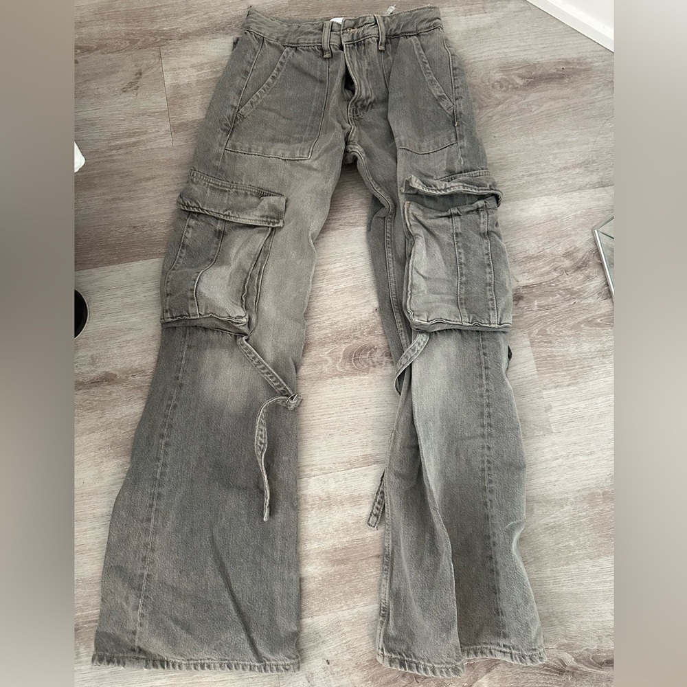 Zara Gray Cargo Pants